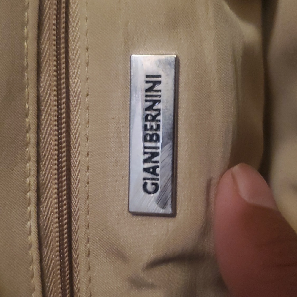 GIANI BERNINI Light Blue Tote Bag with Tan Accents - Picture 9 of 13